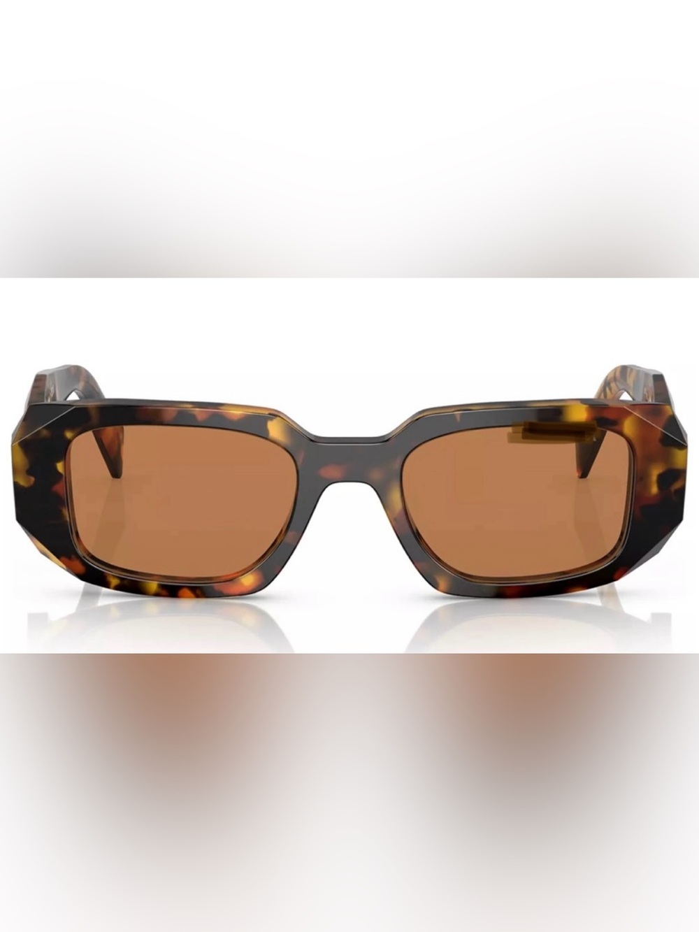 Tortoiseshell Square Sunglasses with Brown Lenses